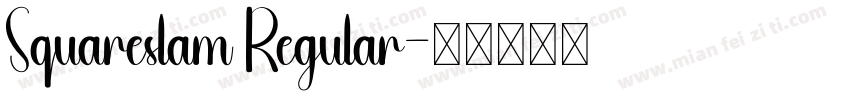 Squareslam Regular字体转换